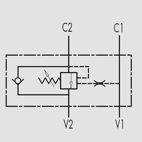 Single Overcentre Valves Type A (VBCD SE A) sch